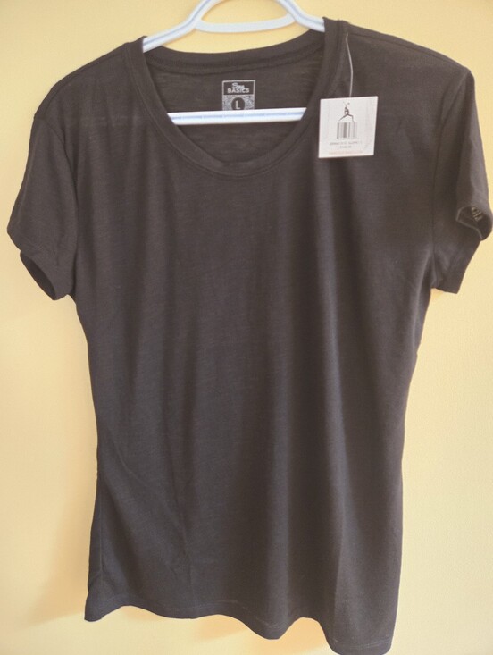 Sexy Basics Tops - Sexy Basics [Black] Short Sleeve Crew Neck T-Shirt Tee Top Size Large L
